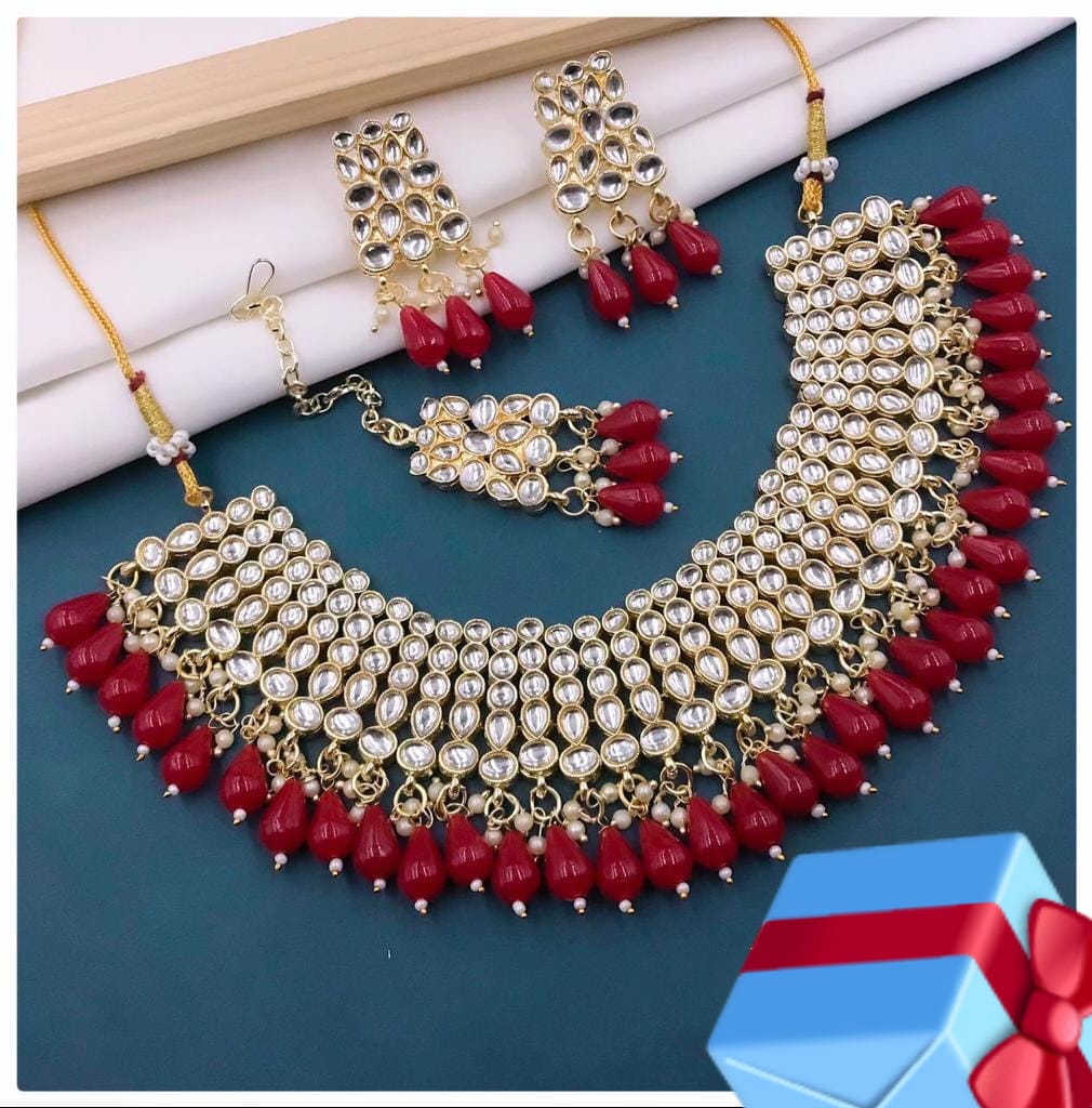 Wedding Wear Kundan Bridal Set Accessories Wholesale Price In Surat
